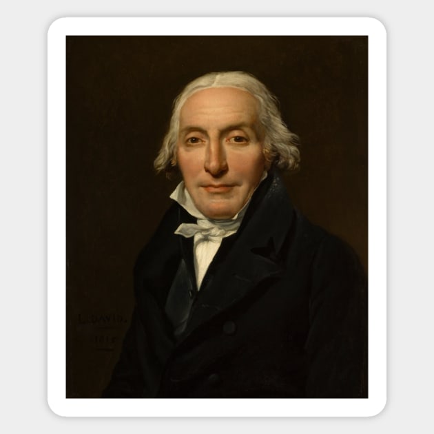 Portrait of Jean-Pierre Delahaye by Jacques-Louis David Sticker by Classic Art Stall